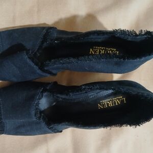 Lauren Ralph Lauren Black Carmondy Espadrilles Casual Style Size 8.5 Like New